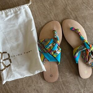 Trina Turk Multicolor Knot Sandals 10